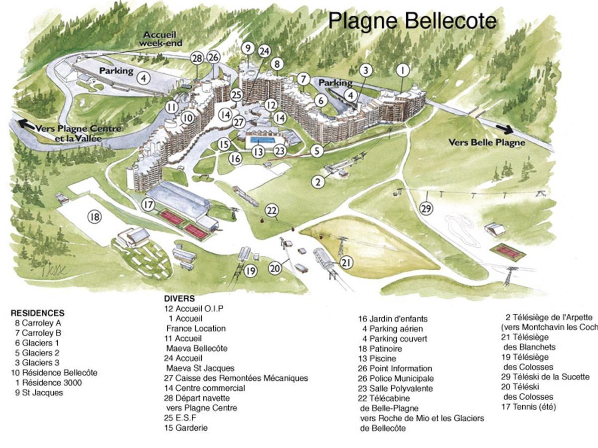 Appartement Plagne Bellecôte, 2 pièces, 5 personnes - FR-1-181-1030 La Plagne Exterior foto
